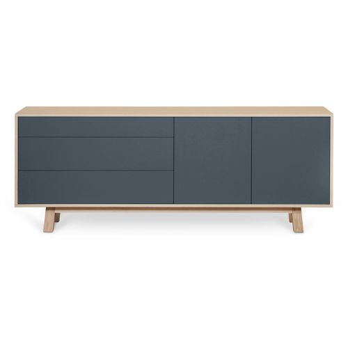 Buffet Bas 2 Portes+3 Tiroirs 200 Cm, En Frêne