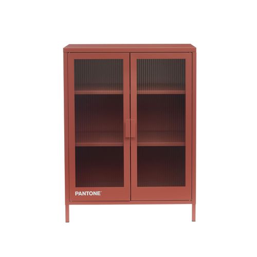 Buffet Terracotta Portes En Verre Cannelé