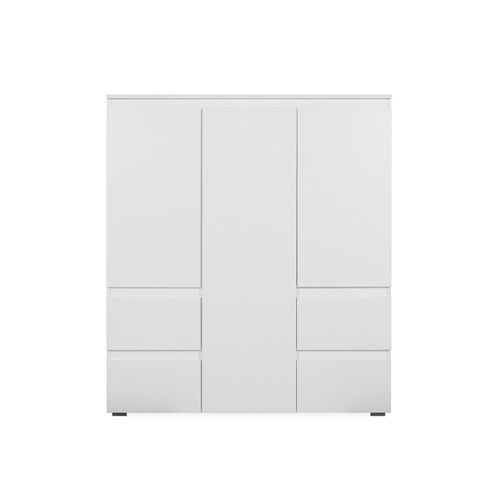 Buffet Haut 3 Portes, 4 Tiroirs Et 5 Étagères - L116 Cm