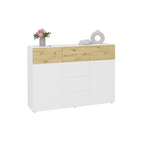 Buffet 2 Portes 6 Tiroirs- L163 Cm