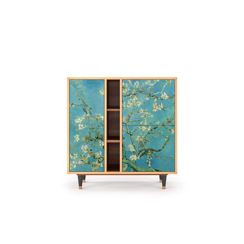 Buffet Bleu 3 Portes L 94 Cm