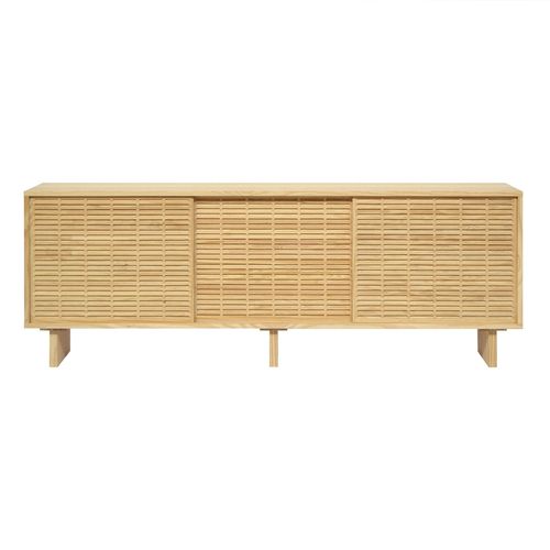 Buffet 2 Portes En Bois De Pin Massif Naturel - 180 Cm