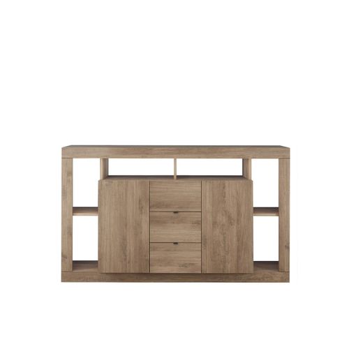 Buffet 2 Portes Et 3 Tiroirs Effet Bois - L172 Cm