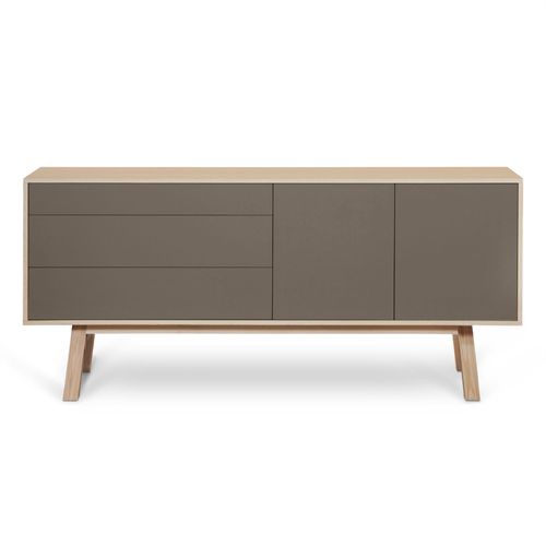 Buffet En Frêne 2 Portes+3 Tiroirs 180 Cm, Hauteur 94 Cm