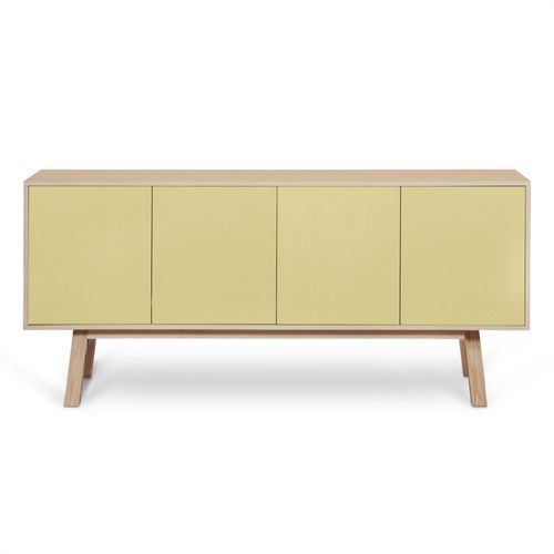 Buffet 4 Portes En Frêne 220 Cm, Hauteur 94 Cm