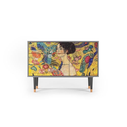 Buffet Jaune 3 Tiroirs Et 1 Porte L 115 Cm