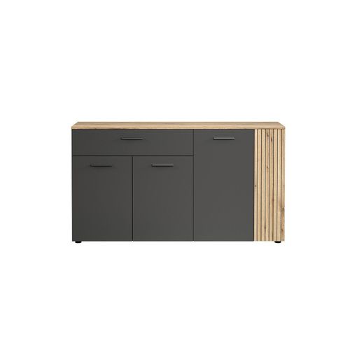 Buffet 3 Portes Et 1 Tiroir, À L'intérieur 3 Tablettes - L150 Cm