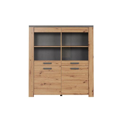 Rangement Vitré Avec 4 Portes - H139 Cm