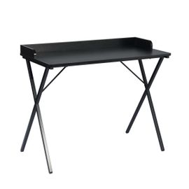 Bureau Droit Style Scandinave Effet Bois Noir
