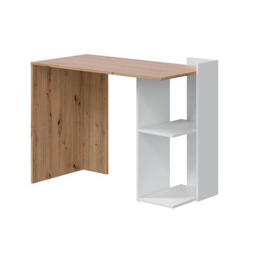 Bureau Effet Bois Blanc Et Chêne Noué