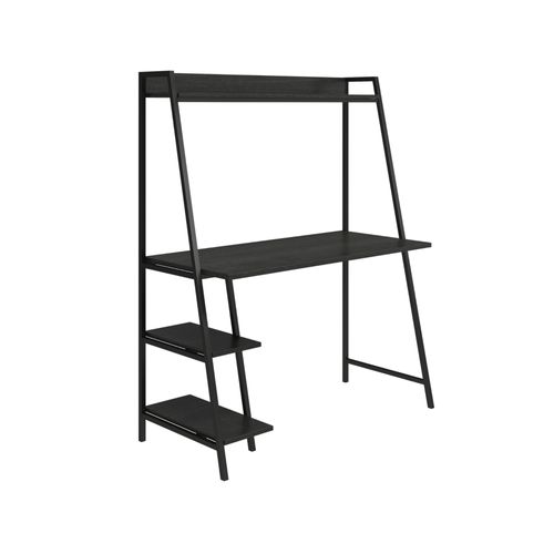 Bureau En Échelle Chêne Noir Sur Métal Noir