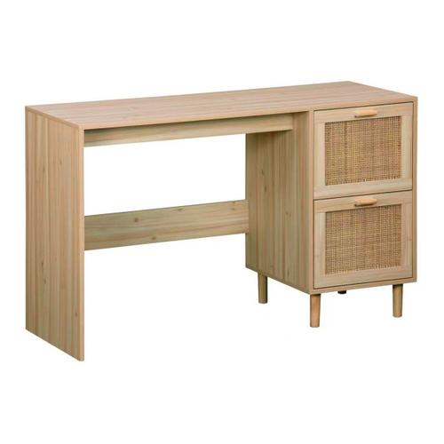 Bureau En Bois Et Rotin