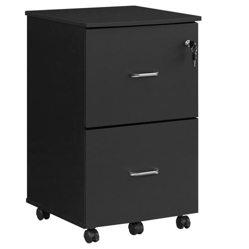 Caisson De Bureau Mobile Panneau Mdf De Classe E1 Pvc Noir