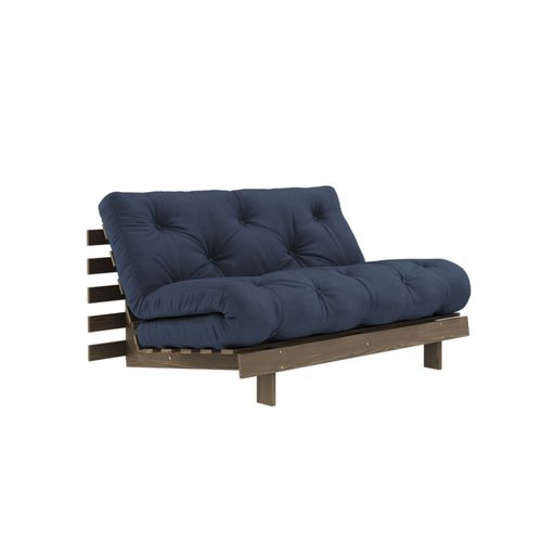 Canapé Convertible En Pin Massif Avec Futon Bleu 140x200