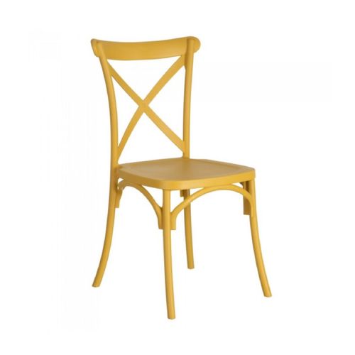 Chaise Bistrot En Polypropylène Jaune