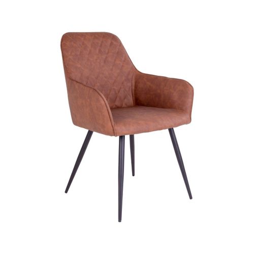 Chaise Design En Simili Cuir Marron