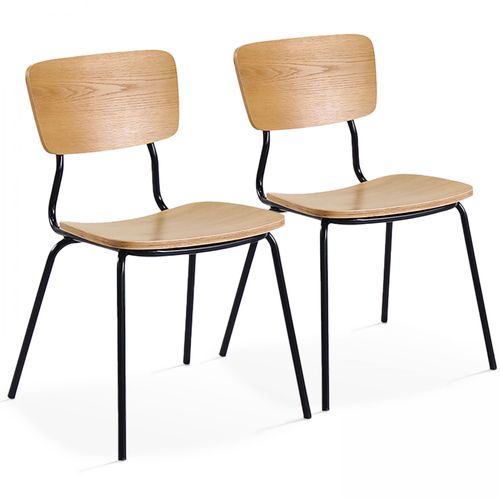 Lot De 2 Chaises En Bois Vintage