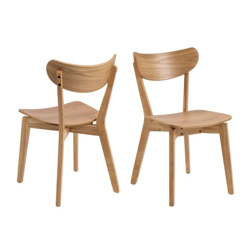 Lot De 2 Chaise Scandinave En Bois