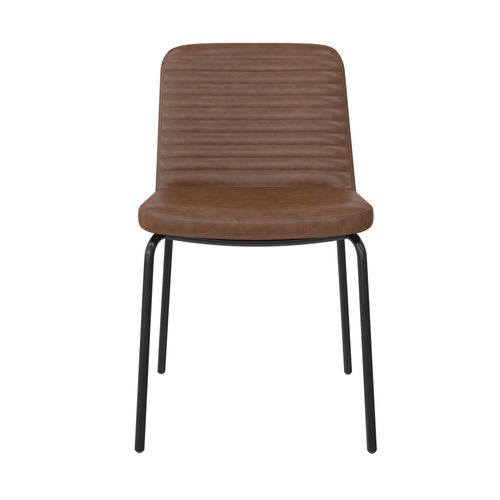 Chaises De Salle À Manger Lot De 2 En Simili Cuir Camel