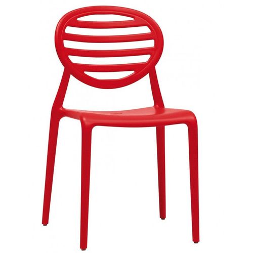 Chaise Design En Plastique Rouge