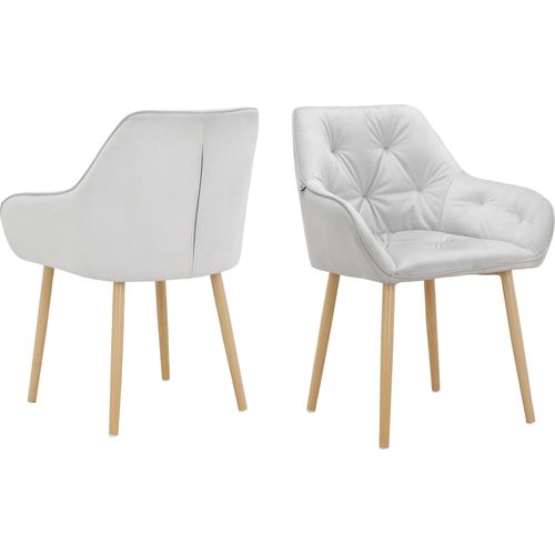 Lot De 2 Chaises De Salle À Manger Rembourrées En Velours
