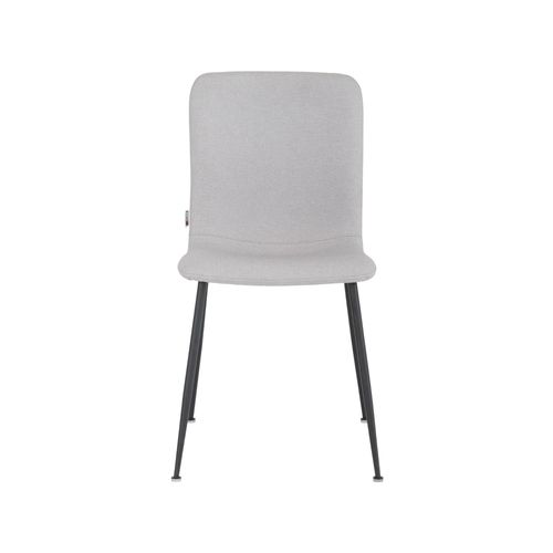 Lot De 2 Chaises De Salle À Manger Rembourrées En Tissu Gris Clair