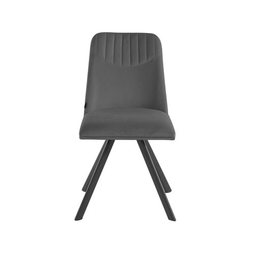 Lot De 2 Chaises De Salle À Manger Rembourrées En Velours Gris Clair
