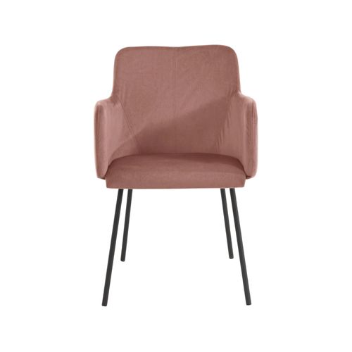 Ensemble De 2 Chaises De Salle À Manger Rembourrées En Velours Rose