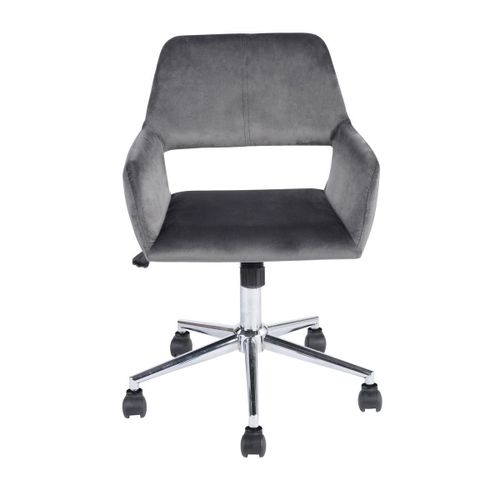 Chaise De Bureau Moderne En Velours Gris