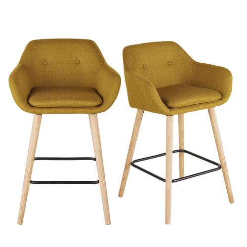 Fauteuils Pour Îlot Central Jaune Moutarde H66 (X2)