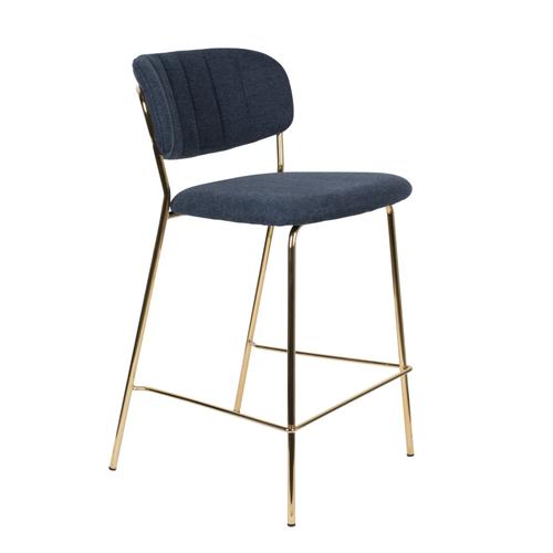 Tabouret De Comptoir Tissu Bleu