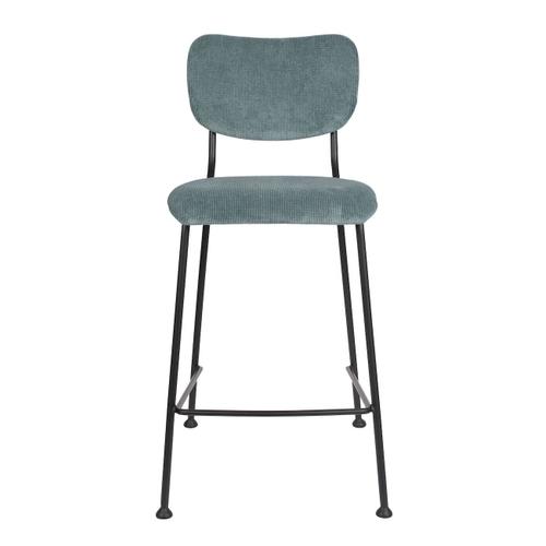 Tabouret De Comptoir En Tissu Bleu