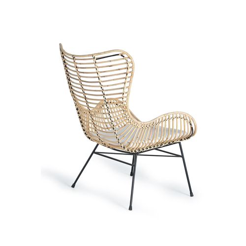Lot De 2 Chaises En Rotin Et Métal