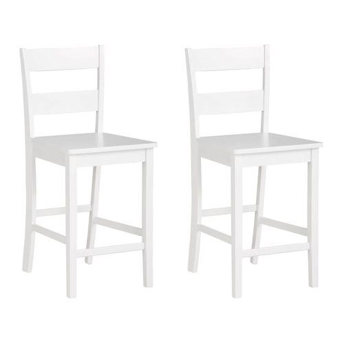 Tabourets De Bar Set De 2 En Mdf Blanc