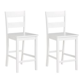 Tabourets De Bar Set De 2 En Mdf Blanc