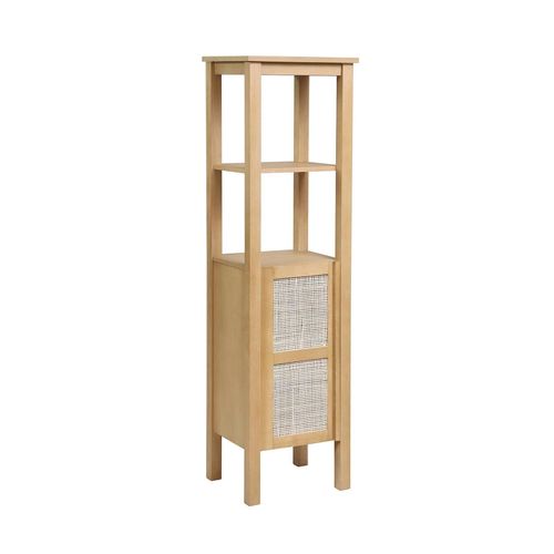 Colonne De Salle De Bain Sur Pieds Chêne 145cm Porte Cannage