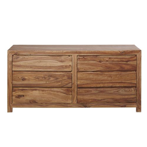 Commode Double 6 Tiroirs En Bois De Sheesham Massif