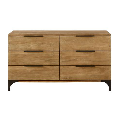 Commode Double 6 Tiroirs En Bois De Manguier Massif