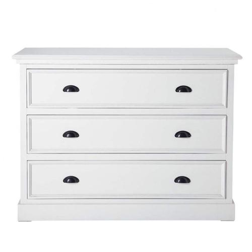 Commode 3 Tiroirs En Bois De Pin Blanc