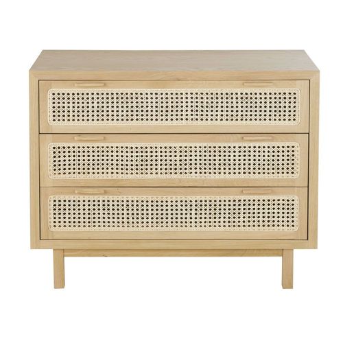 Commode 3 Tiroirs Cannage En Rotin