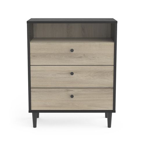 Commode 3 Tiroirs Et 1 Niche - L61 X H76 Cm