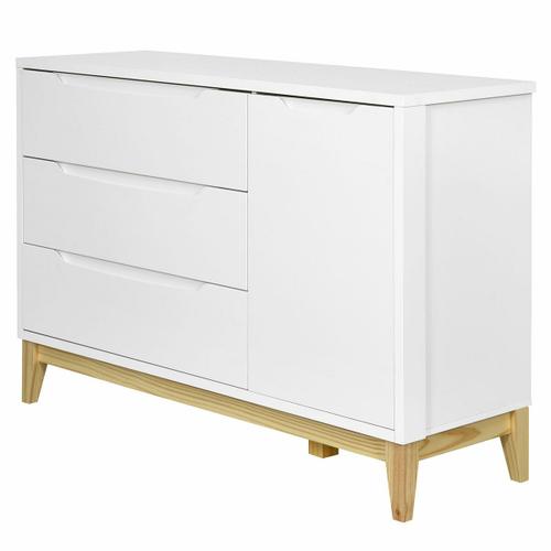 Commode Effet Bois Blanc Et Bois