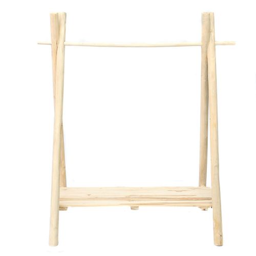 Porte-Vêtements En Bois De Teck Naturel