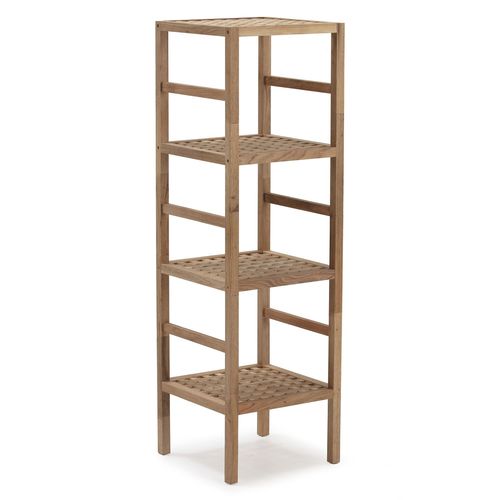 Étagère En Bois De Noyer, Hauteur 117,5 Cm Avec 4 Niveaux
