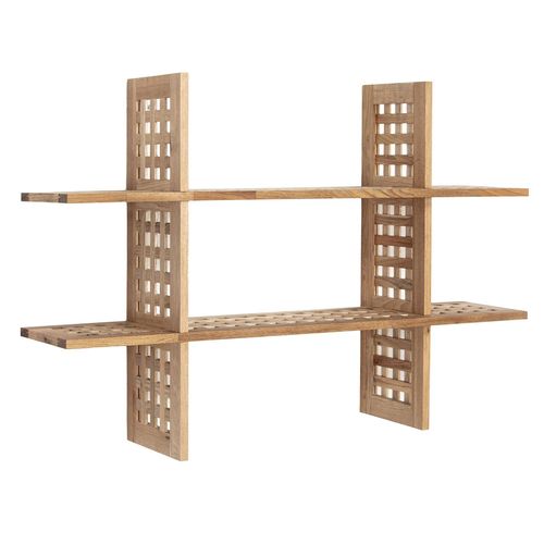 Étagère En Bois De Noyer Avec 6 Compartiments