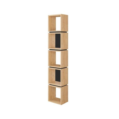 Étagère 5 Cases Bois Clair - L32 X 17 Cm