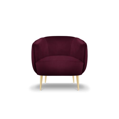 Fauteuil En Velours Pourpre