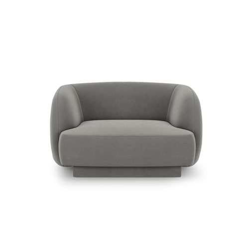 Fauteuils En Tissu Velours Gris Clair