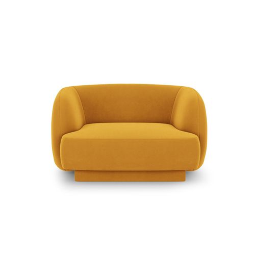 Fauteuils En Tissu Velours Jaune