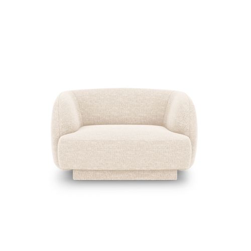 Fauteuils En Tissu Chenille Beige Clair